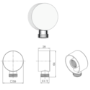 Chrome Single Outlet Thermostatic Mixer Shower Set with Hand Shower  - Camden