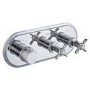 Chrome 2 Outlet  Ceiling Mounted Thermostatic Mixer Shower Set with Hand Shower  - Camden