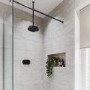 Black 1 Outlet Ceiling  Mounted Thermostatic Mixer Shower Set - Camden
