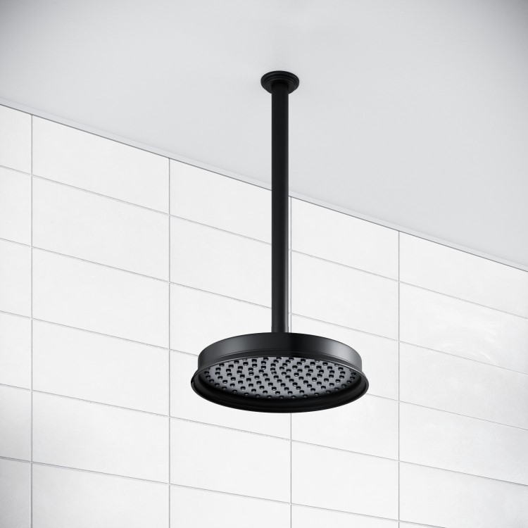 Black 1 Outlet Ceiling  Mounted Thermostatic Mixer Shower Set - Camden
