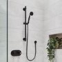 Black 1 Outlet Thermostatic Mixer Shower Set with Hand Shower  - Camden
