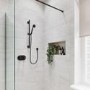 Black 1 Outlet Thermostatic Mixer Shower Set with Hand Shower  - Camden