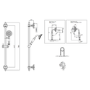 Black 1 Outlet Thermostatic Mixer Shower Set with Hand Shower  - Camden