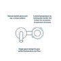 Grade A1 - Marble Chrome Wall Mounted Bath and Wall Mounted Basin Tap Set - Lorano
