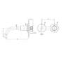 Grade A1 - Marble Chrome Wall Mounted Bath and Wall Mounted Basin Tap Set - Lorano