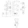 Chrome 2 Outlet  Wall Mounted Thermostatic Mixer Shower Set with Hand Shower - Flow