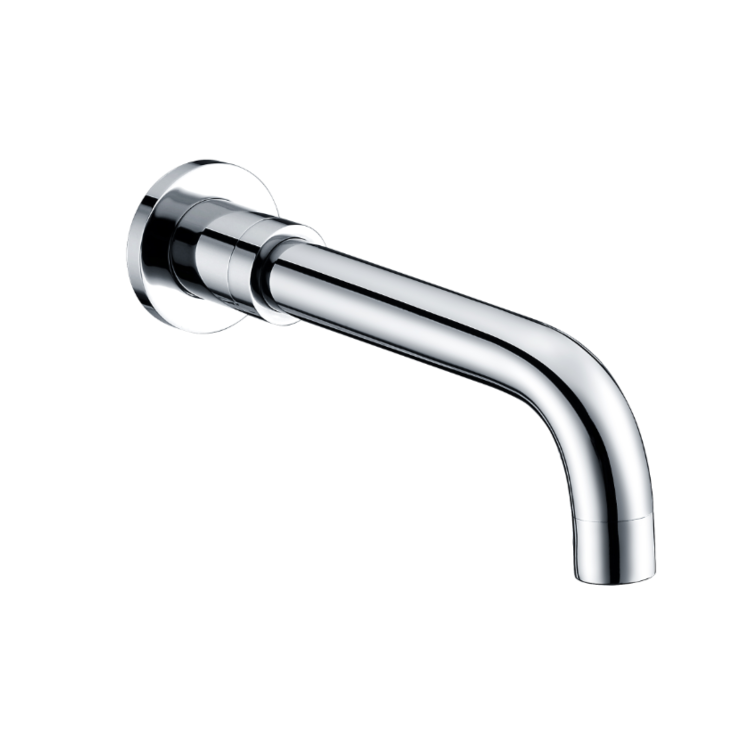 Chrome Dual Outlet Wall Mounted Thermostatic Mixer Shower Set With Hand Shower & Spout - Flow