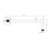 Chrome Dual Outlet Wall Mounted Thermostatic Mixer Shower - Cube