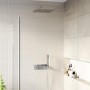 Chrome 2 Outlet  Wall Mounted Thermostatic Mixer Shower Set with Hand Shower - Cube
