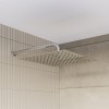 Chrome Dual Outlet Wall Mounted Thermostatic Mixer Shower - Cube
