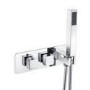 Chrome Concealed Mixer Shower with Mounted Head - Flow