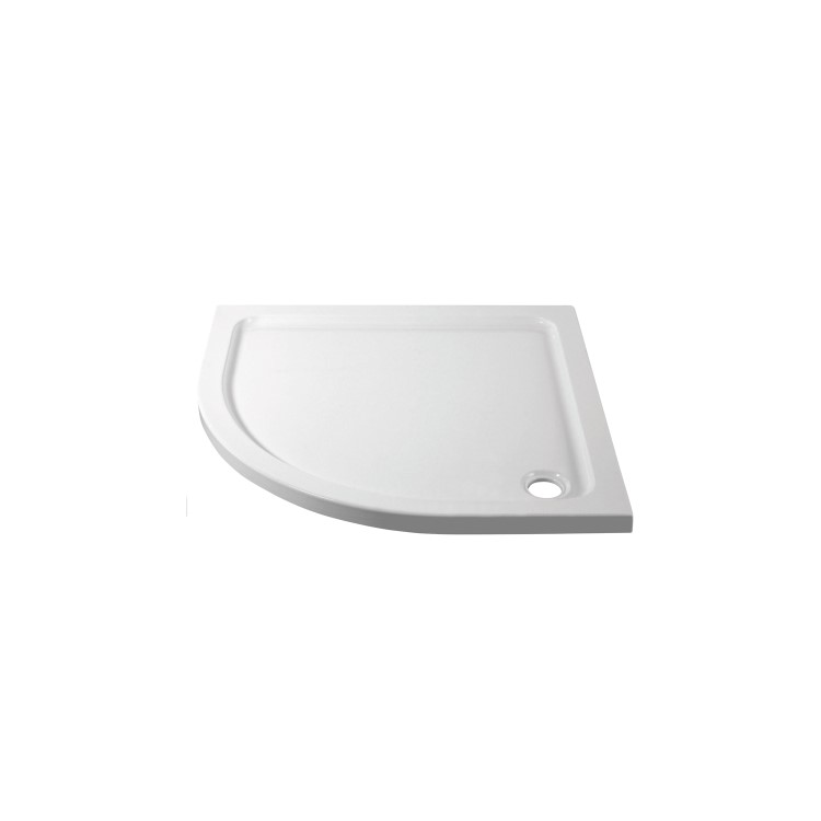 800mm Chrome 4mm Glass Quadrant Shower Enclosure with Shower Tray - Lyra