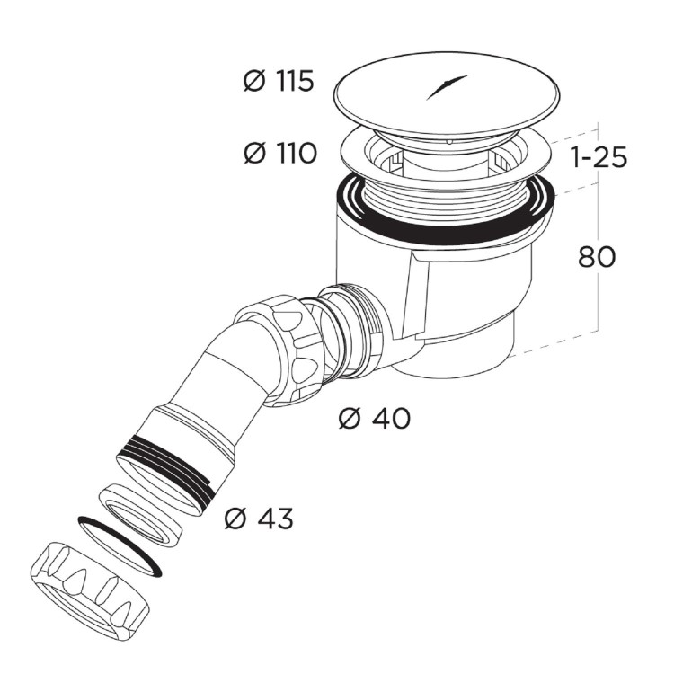 800mm Chrome 4mm Glass Quadrant Shower Enclosure with Shower Tray - Lyra