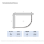 Chrome 6mm Glass Right Hand Offset Quadrant Shower Enclosure with Shower Tray 1000x800mm - Carina