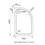 Chrome 6mm Glass Right Hand Offset Quadrant Shower Enclosure with Shower Tray 1200x800mm - Carina