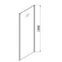 Grade A1 - Chrome 6mm Glass Rectangular Hinged Shower Enclosure 800x700mm - Carina