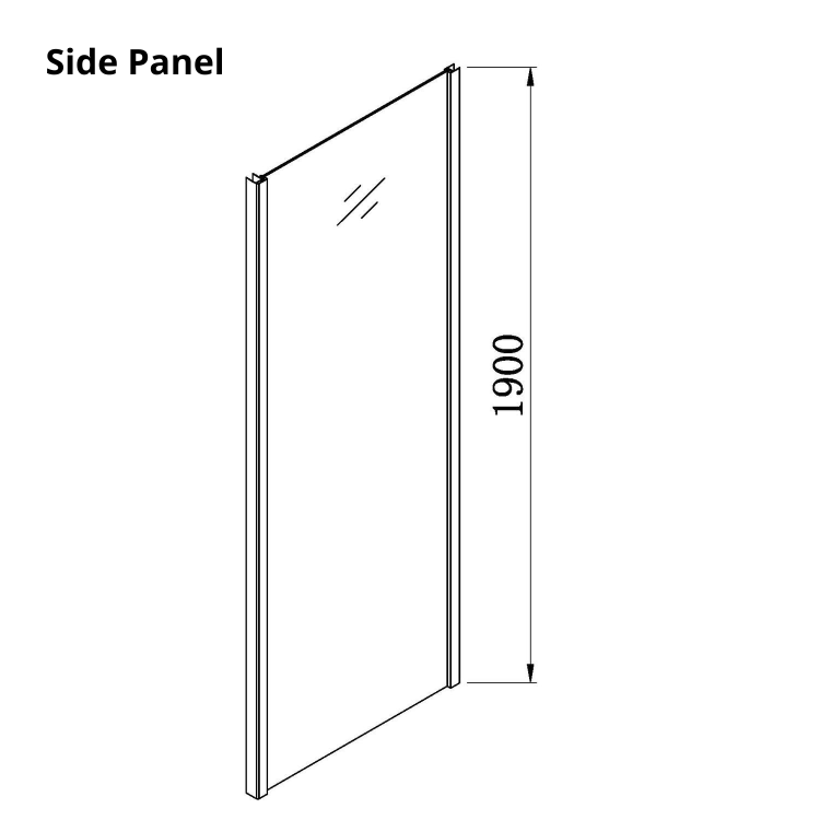 1000x800mm Chrome 6mm Glass Rectangular Sliding Shower Enclosure - Carina