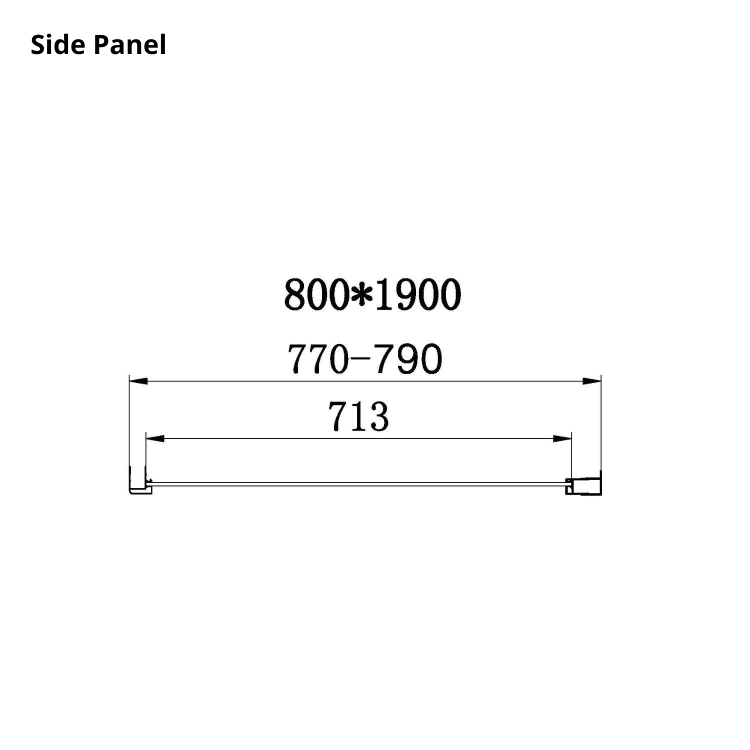 1000x800mm Chrome 6mm Glass Rectangular Sliding Shower Enclosure - Carina