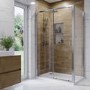 Chrome 6mm Glass Rectangular Sliding Shower Enclosure 1000x900mm - Carina