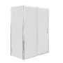 1200x700mm Chrome 6mm Glass Rectangular Sliding Shower Enclosure - Carina