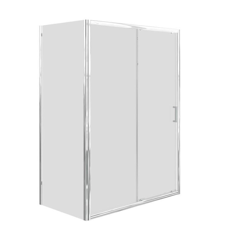 1200x700mm Chrome 6mm Glass Rectangular Sliding Shower Enclosure - Carina