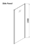 1200x700mm Chrome 6mm Glass Rectangular Sliding Shower Enclosure - Carina