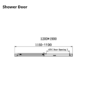 Chrome 6mm Glass Rectangular Sliding Shower Enclosure 1200x760mm - Carina