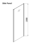 Chrome 6mm Glass Rectangular Sliding Shower Enclosure 1200x760mm - Carina