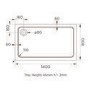 Chrome 6mm Glass Rectangular Sliding Shower Enclosure with Shower Tray 1400x800mm - Carina