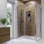 Chrome 6mm Glass Rectangular Sliding Shower Enclosure 1700x760mm - Carina