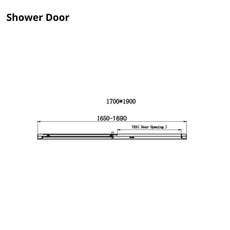 Chrome 6mm Glass Rectangular Sliding Shower Enclosure 1700x800mm - Carina