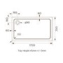 Black 8mm Glass Rectangular Sliding Shower Enclosure with Shower Tray 1700x700mm - Pavo