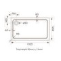 1700x800mm Chrome 6mm Glass Rectangular Sliding Shower Enclosure with Shower Tray - Carina