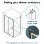 1700x800mm Chrome 6mm Glass Rectangular Sliding Shower Enclosure with Shower Tray - Carina