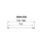 1700x800mm Chrome 6mm Glass Rectangular Sliding Shower Enclosure with Shower Tray - Carina