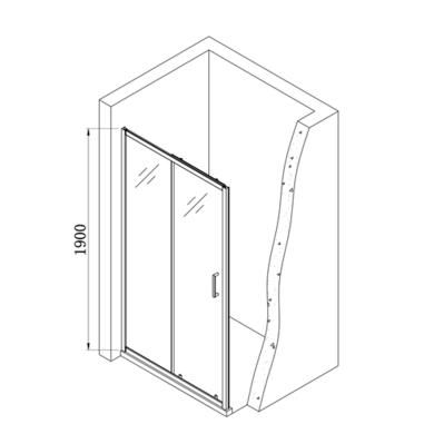 1700x800mm Chrome 6mm Glass Rectangular Sliding Shower Enclosure with Shower Tray - Carina