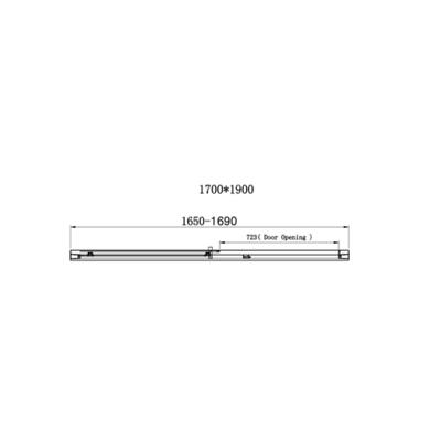 1700x800mm Chrome 6mm Glass Rectangular Sliding Shower Enclosure with Shower Tray - Carina