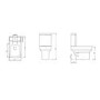 Grade A1 - Open Back Close Coupled Toilet - Ashford