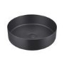 600mm White Wall Hung Countertop Vanity Unit with Black Basin and Shelf - Lugo