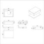 600mm Black Wall Hung Countertop Vanity Unit with Brass Basin and Shelf - Lugo