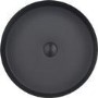 600mm Green Wall Hung Countertop Vanity Unit with Black Basin and Shelf - Lugo