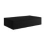 800mm Black Wall Hung Countertop Vanity Unit with Square Basin - Lugo