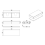 1200mm Black Wall Hung Double Countertop Vanity Unit with Basins and Shelf - Lugo