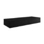 1200mm Black Wall Hung Countertop Vanity Unit with Square Basin - Lugo