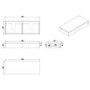 1200mm Black Wall Hung Double Countertop Vanity Unit with Basin - Lugo
