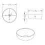 1200mm Black Wall Hung Double Countertop Vanity Unit with Basin - Lugo