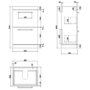 Grade A1 - 600mm Grey Floorstanding Vanity Unit with Basin and Brushed Brass Handle - Ashford