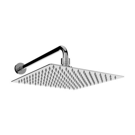 250mm Chrome Ultra Slim Square Rainfall Shower Head with