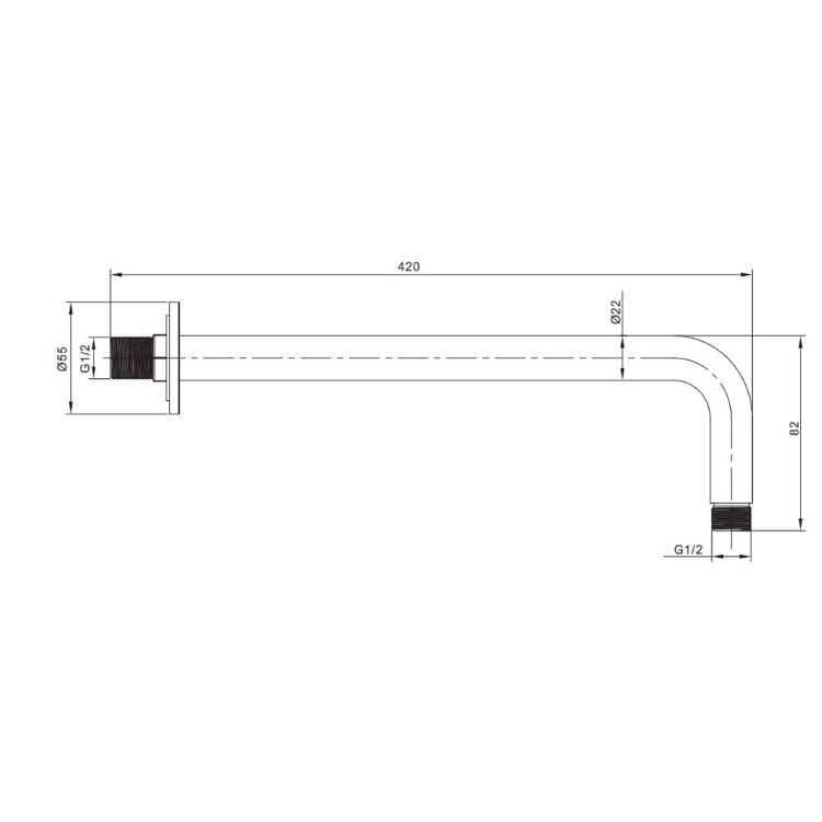 Push Button Concealed Mixer Shower with Round Head - Vance