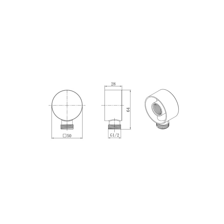 Push Button Concealed Mixer Shower with Round Head - Vance